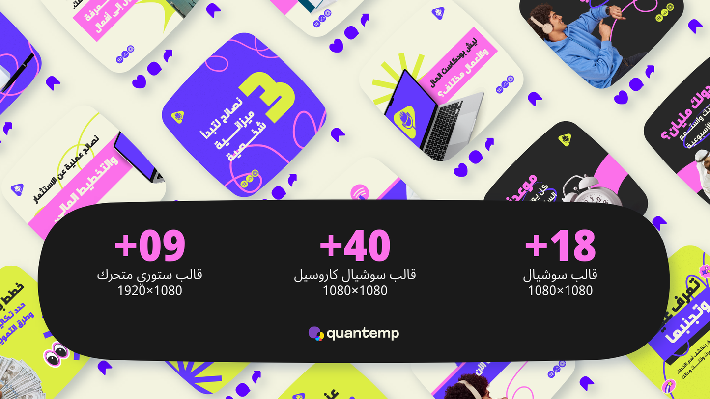 حزمة قوالب البودكاست لسوق المال و الاعمال و التكنولوجيا الماليه