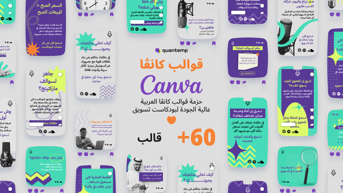 حزمة قوالب البودكاست للتسويق الالكتروني و الشركات